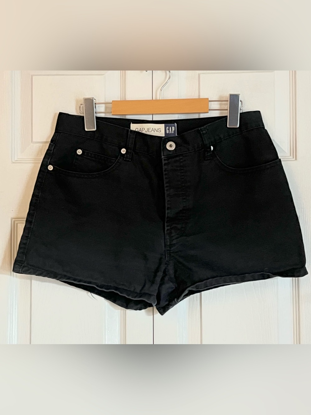 Gap 100% Cotton Black Button-Fly Shorts